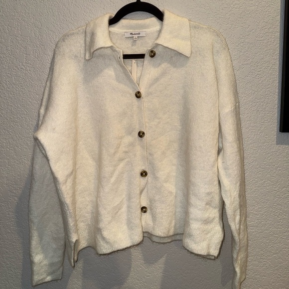 Madewell Carrabelle Polo Cardigan Sweater - Picture 1 of 5
